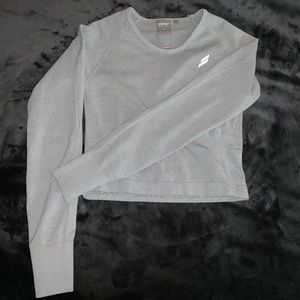 DOYOUEVEN Grey Seamless Cropped Long-sleeve